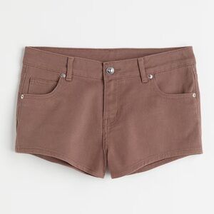 3/30$🤍 H&M | Brown low waist twill shorts